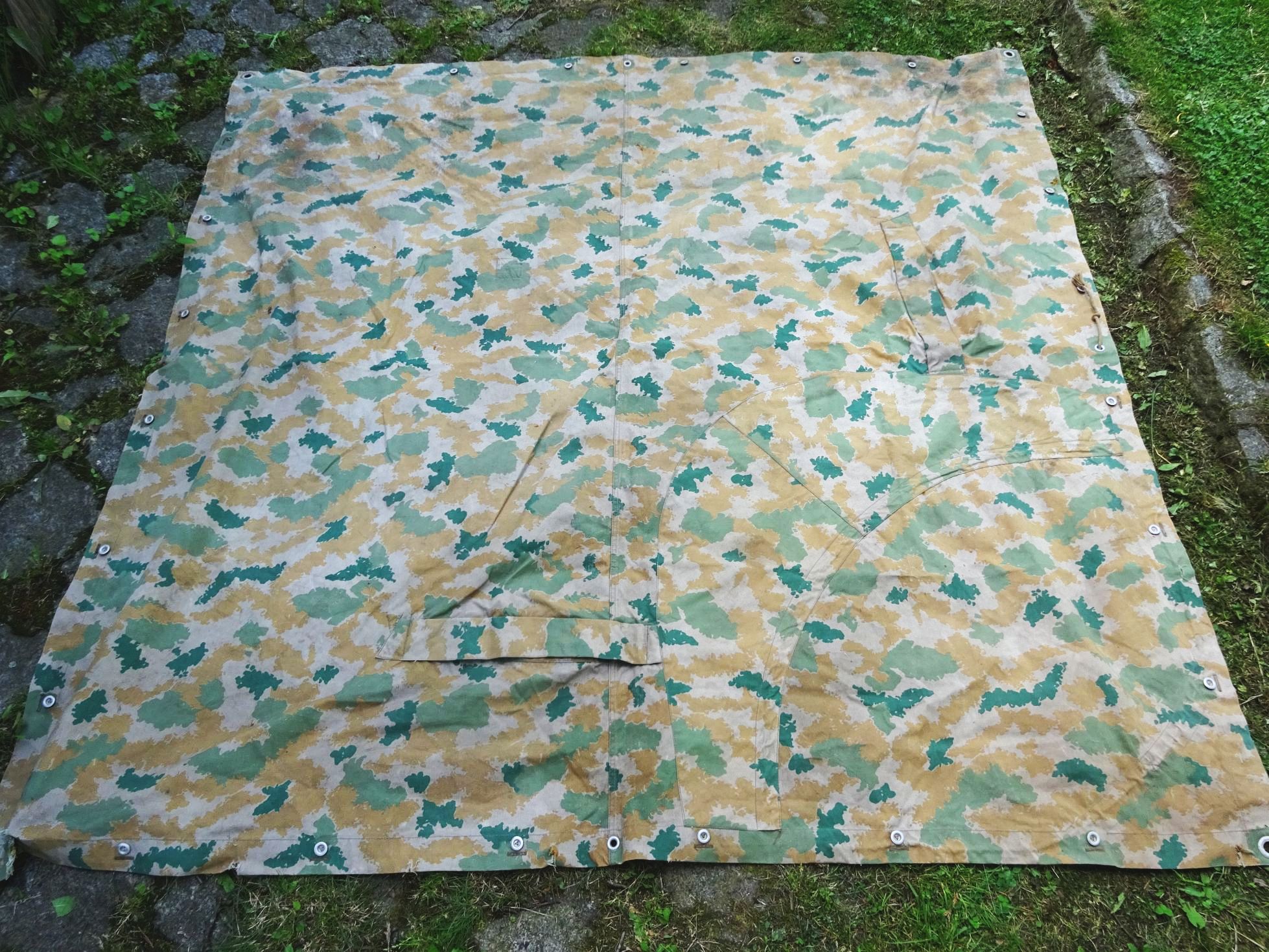 Alte Zeltplane Blumentarn NVA