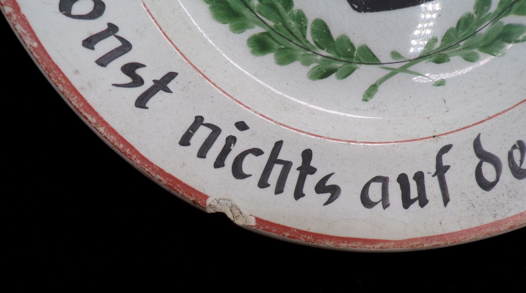 Alter Andenkenteller Antwerpen 1914 Wir Deutsche fürchten Gott 1 Wk