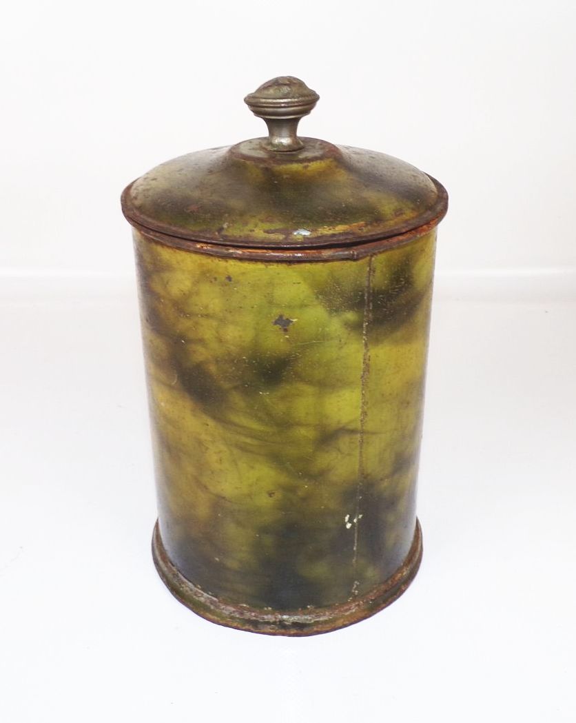 Alte Zuckerdose Blechdose Knauf Jugendstil Deko Vintage