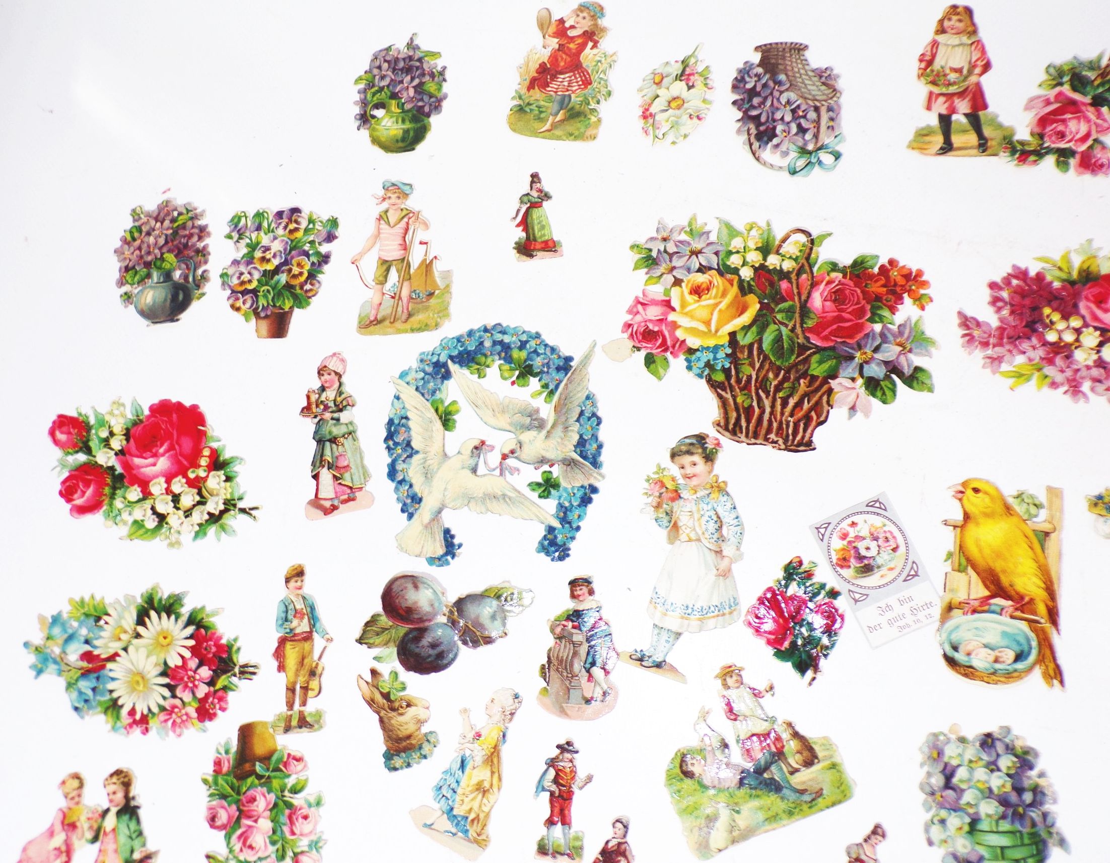 Konvolut alte Oblaten Religionsbilder Stammbuchbilder