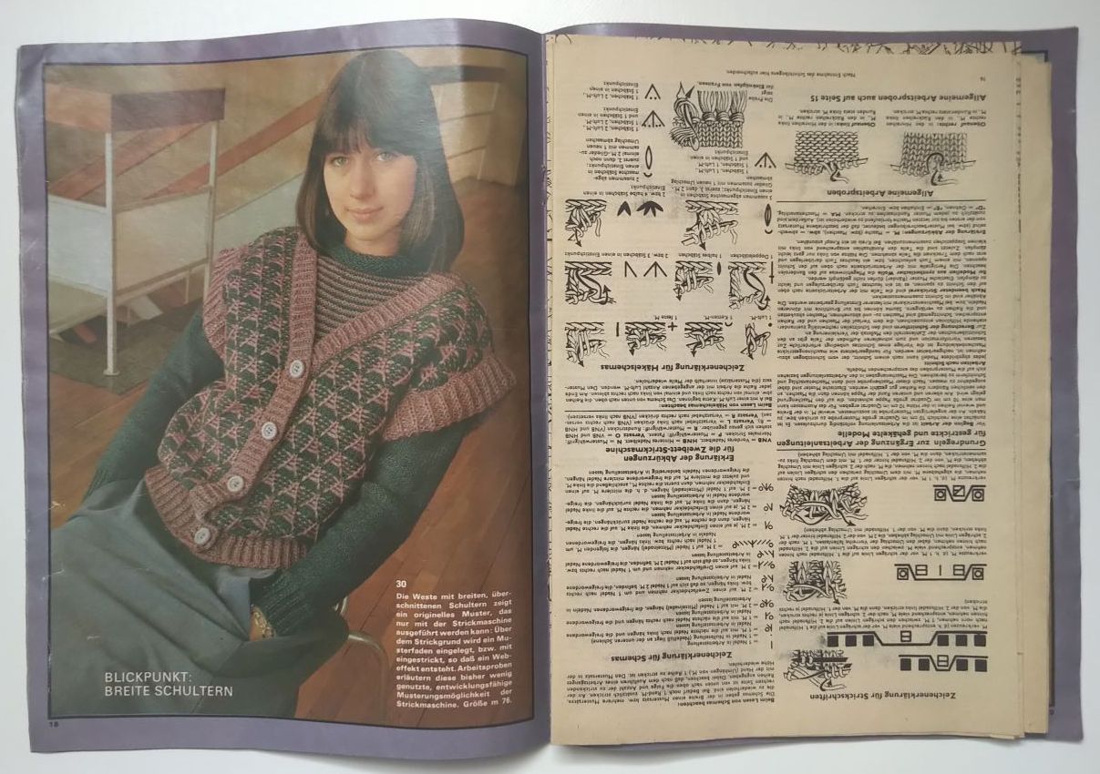 Modische Maschen 1979 Nr 2 mit Schnittmuster alte Modezeitschrift Modische Maschen 1979 Nr 2 mit Schnittmuster alte Modezeitschrift