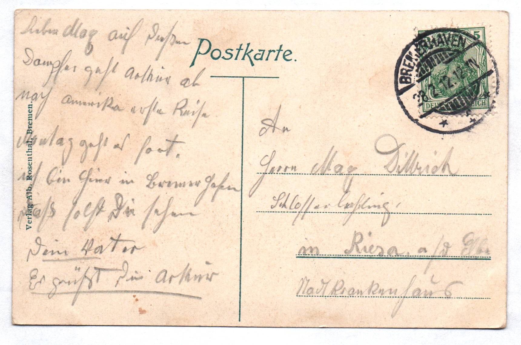 Ak Norddeutscher Lloyd Dampfer Barbarossa 1912 Ak Norddeutscher Lloyd Dampfer Barbarossa 1912