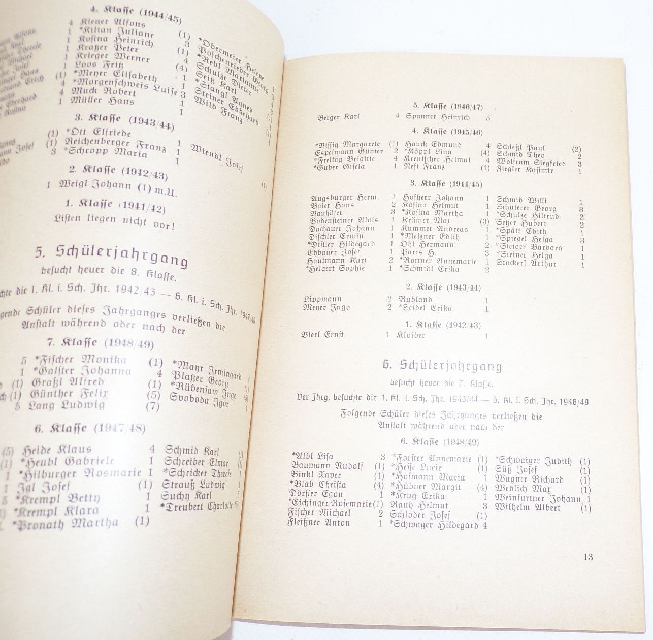 Jahresberichte Oberrealschule Schwandorf 1949 bis 1952 