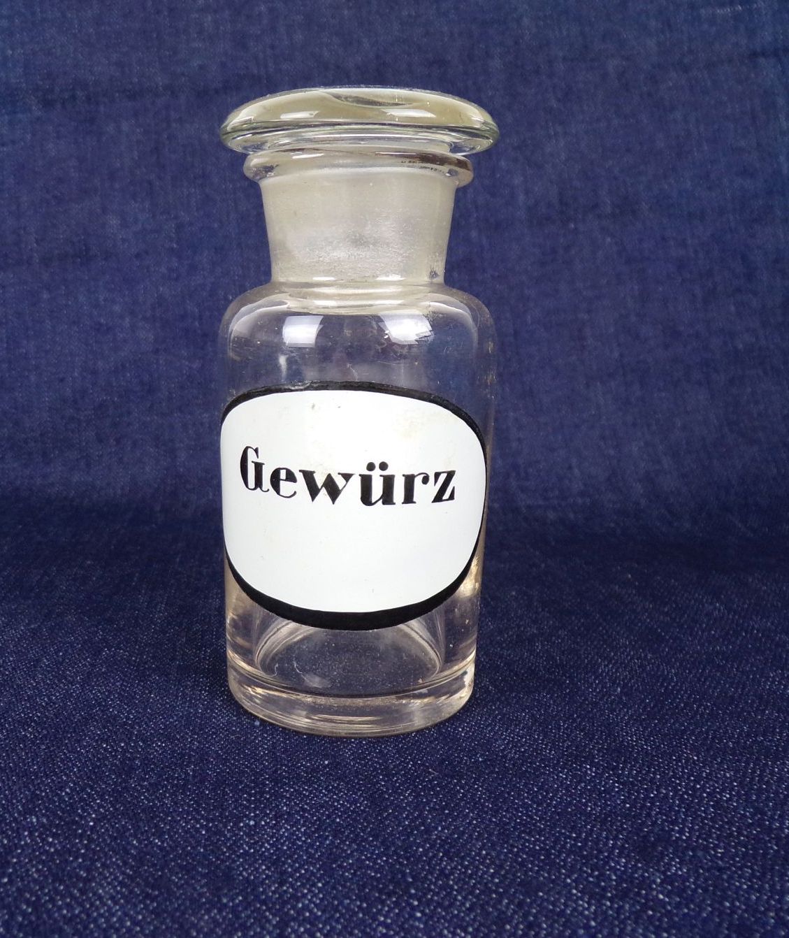 Alte Apothekergefäß Vorratsgefäß Gewürz Flasche 100 ml Glas Vintage Deko 