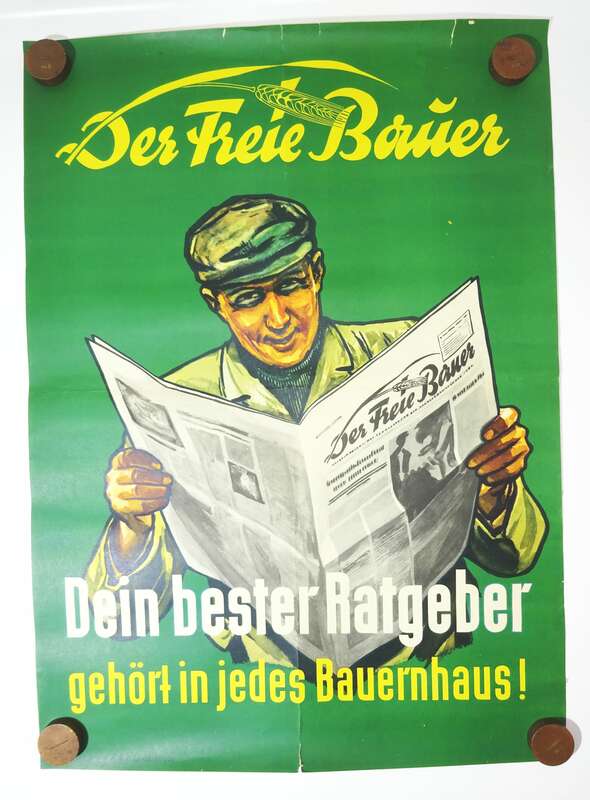 DDR Plakat Der freie Bauer Zeitung Dein bester Ratgeber 1957 