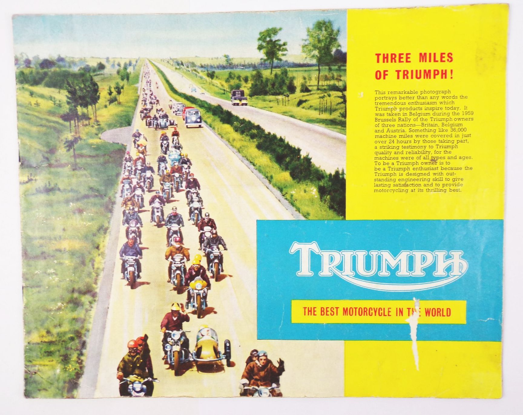 Triumph Motorrad Prospekt 1959 motorcycle Oldtimer 