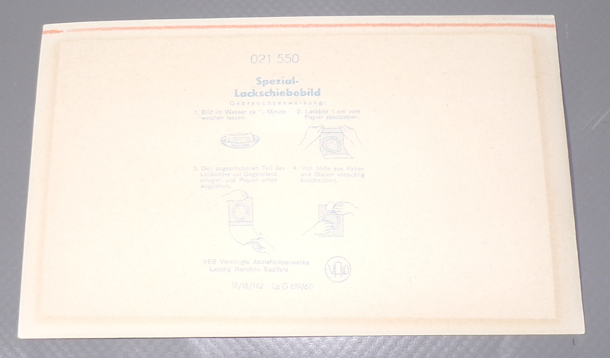 DDR Abziehbild Feuergewährlich Kanister Kfz Barkas S4000 Wartburg W50 