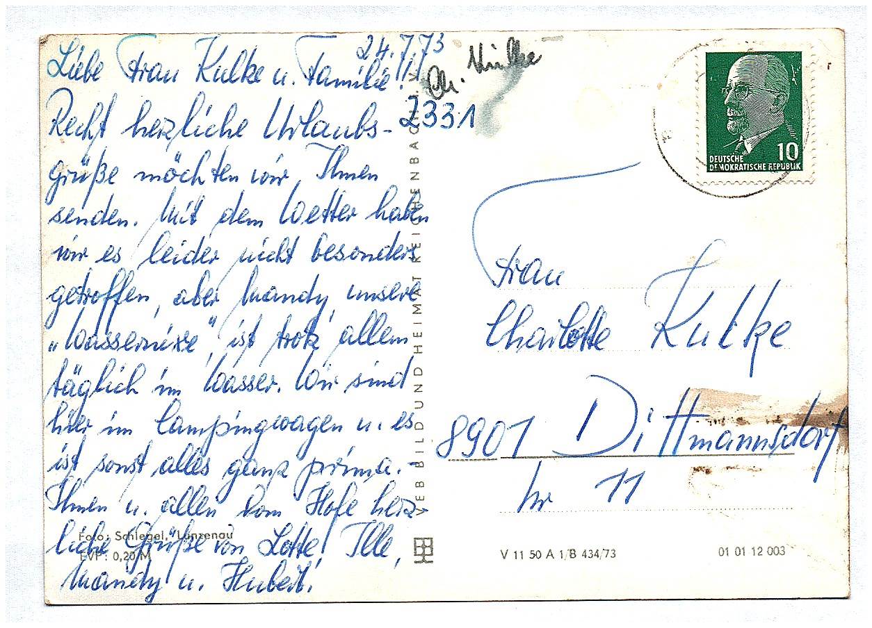 Ak Altefähr Rügen Strand Kurhaus Blick auf Strahlsund Hafen DDR 1973