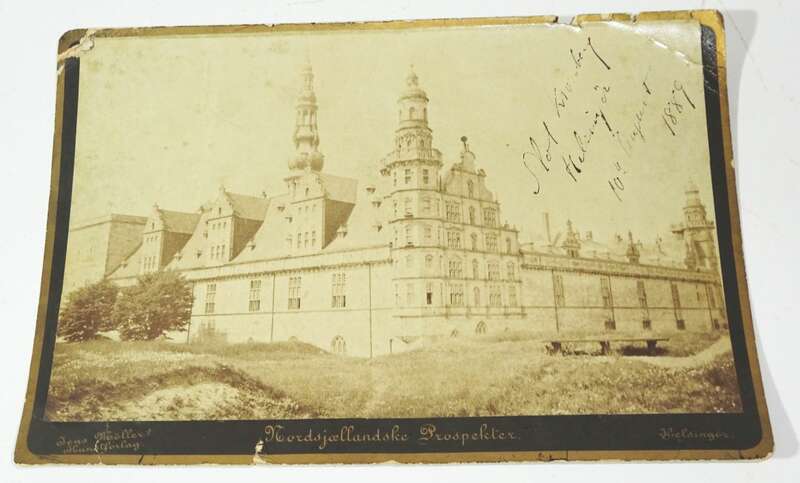 Foto Schloss Kronborg Dänemark Helsingör 1889 Pappe