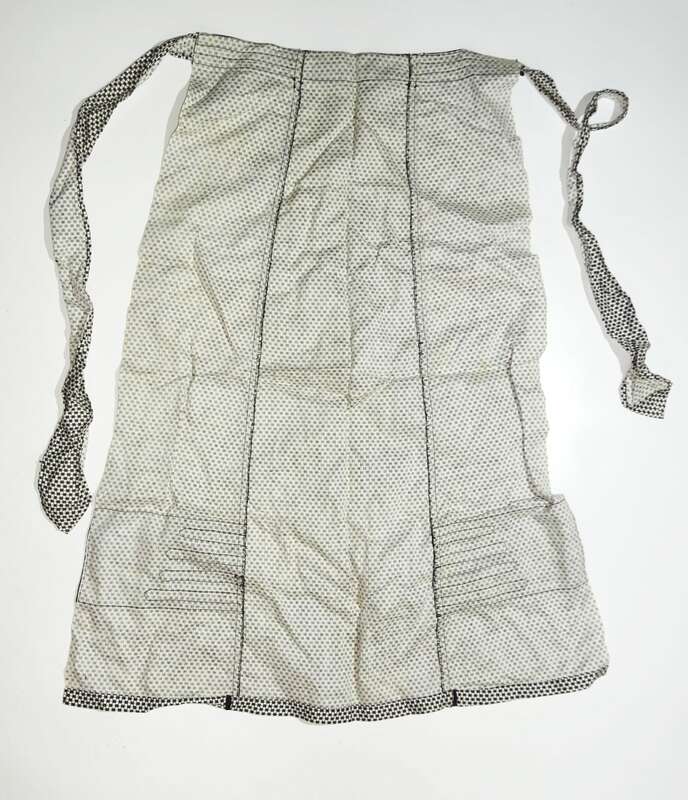 Vintage Schürze Umbindeschürze Art Deco 1930er Look Schwarz Weiss 