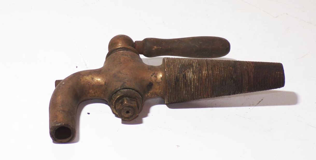 Zapfhahn Messing Massiv Hahn Ablauf alter Ablaufhahn 