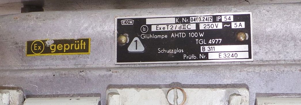 Bunkerlampe Ex Lampe Gitterlampe Kellerleuchte Industrielampe