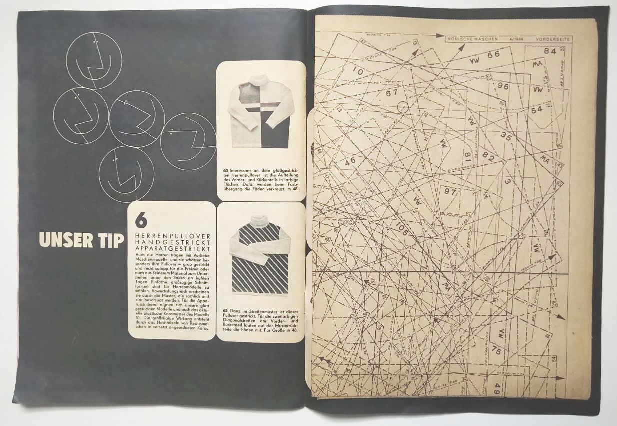 DDR Modezeitschrift Modische Maschen 1966 Nr 4 mit Schnittmuster DDR Modezeitschrift Modische Maschen 1966 Nr 4 mit Schnittmuster