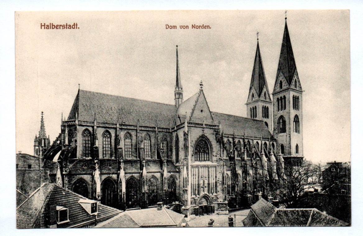 Ak Sachsen Anhalt Halberstadt Dom von Norden