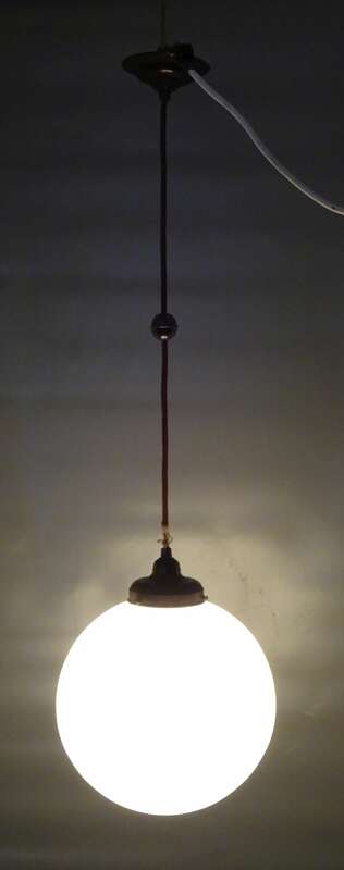 Alte Kugellampe Pendellampe Art Deco Vintage Lampe Leuchte 1930er 