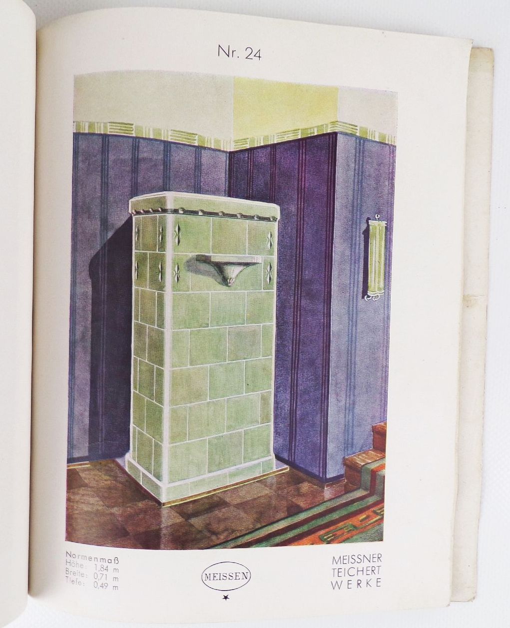 Meißen Teichert Werke Katalog Musterbuch Antik 1930 er Ofen Kachelofen