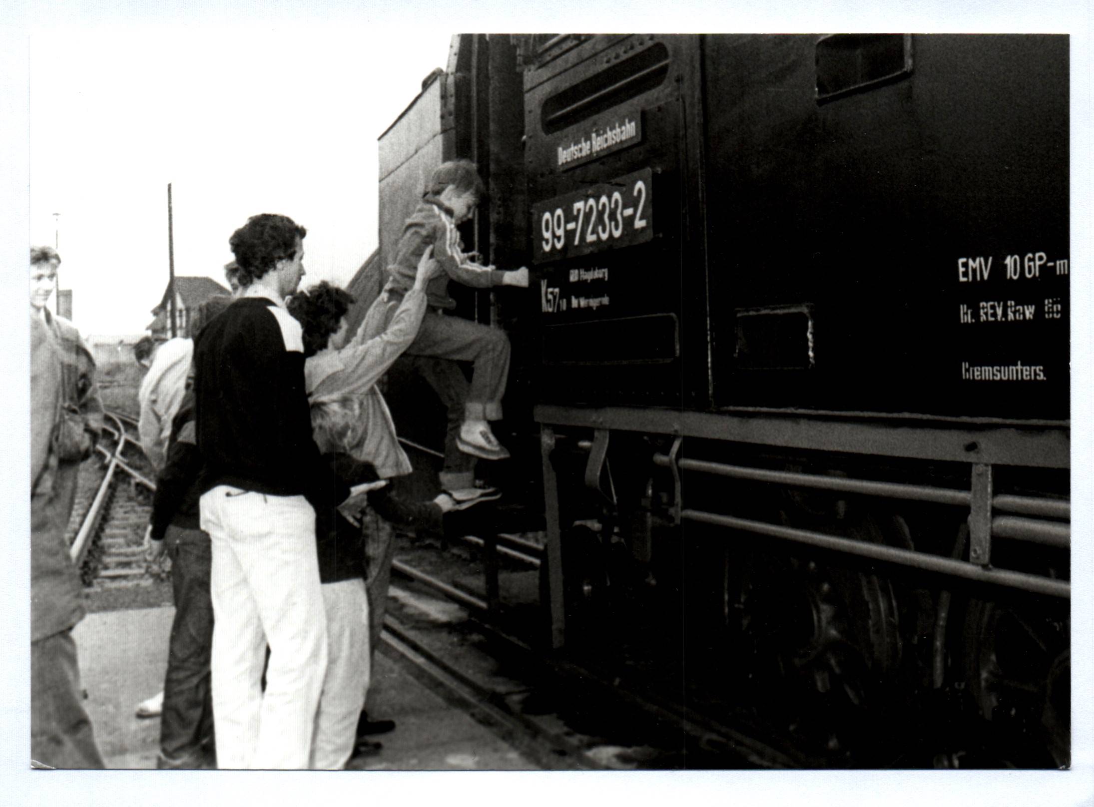 Foto Dampflok 99 7233-2 Deutsche Reichsbahn Besucher RAW Görlitz