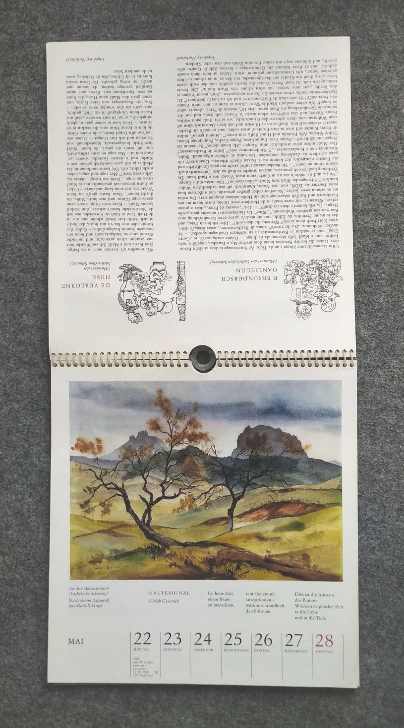 Kalender 1978 Sächsische Gebirgsheimat Pobersbau Erzgebirge Kalender 1978 Sächsische Gebirgsheimat Pobersbau Erzgebirge