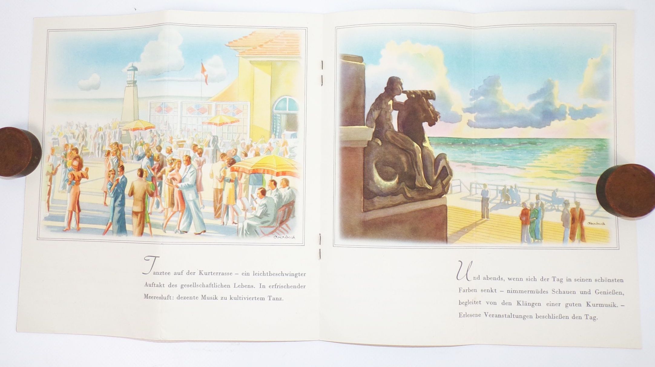 Westerland Sylt Prospekt 1939 mit Stadtplan Kurtaxe 