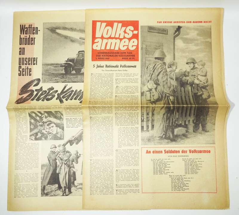 Volksarmee Sonderausgabe zum Tag der NVA 1 März 1961 DDR