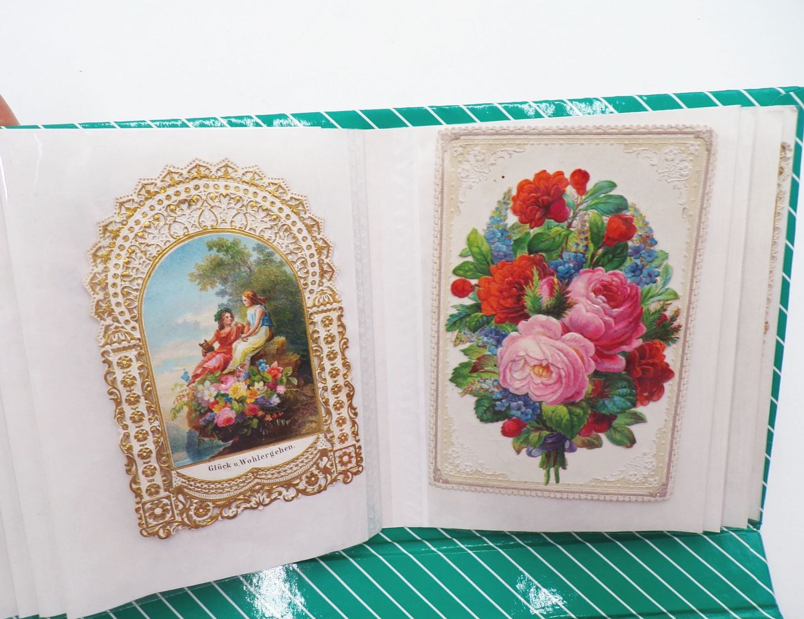 Schmuckpapier Sammlung Kulissenkarten Papierkunst Antik Karten um 1900 Schmuckpapier Sammlung Kulissenkarten Papierkunst Antik Karten um 1900