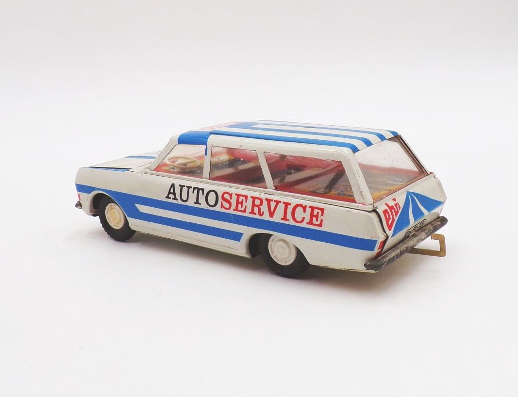 Ehri Auto Service mit Anhänger DDR Blechspielzeug Ehri Auto Service mit Anhänger DDR Blechspielzeug