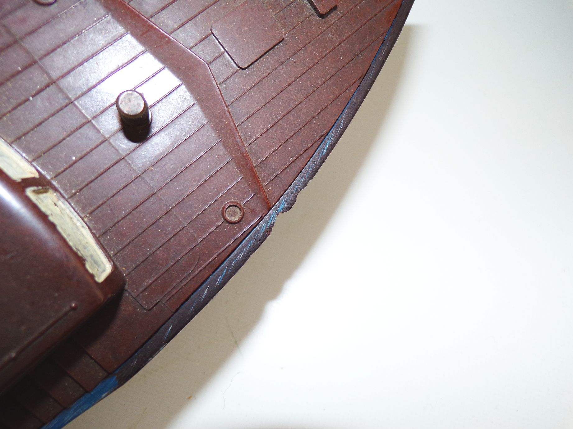 Piko Motorboot Bakelit Ausführung mit Motor Originalkarton 1950 er 