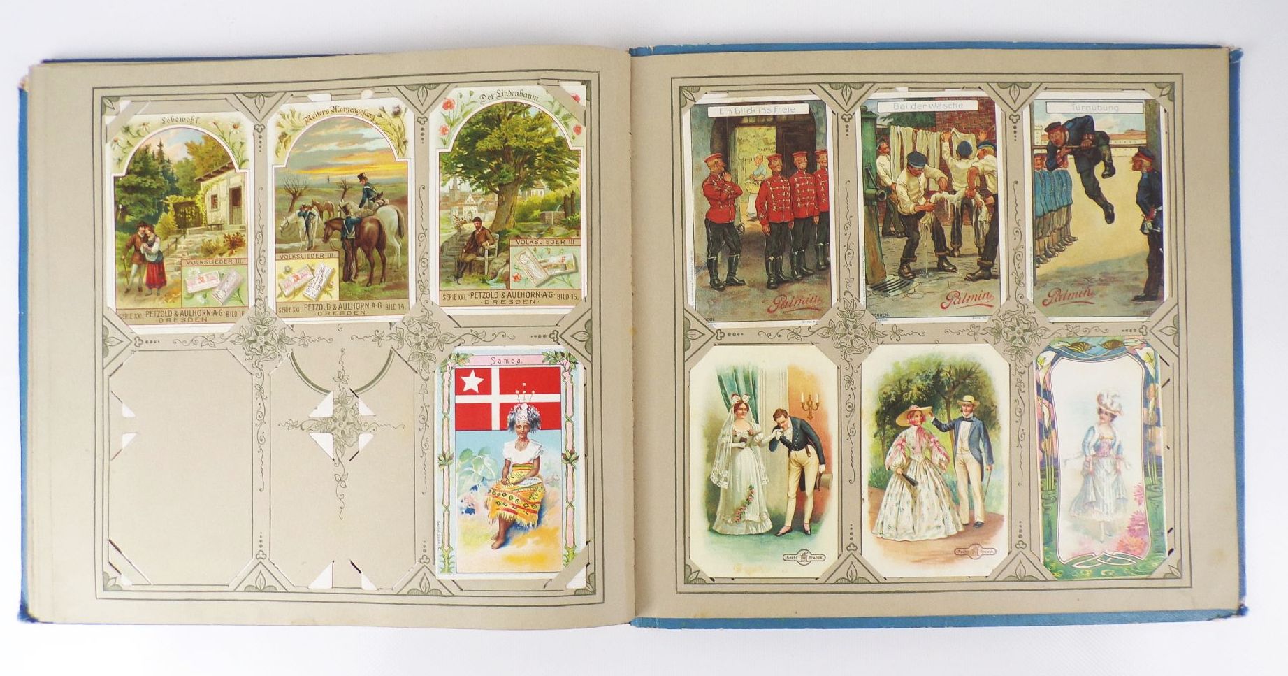 Sammelbilderalbum Petzold und Aulhorn um 1900 Kaufmannsbilder Sammelbilderalbum Petzold und Aulhorn um 1900 Kaufmannsbilder