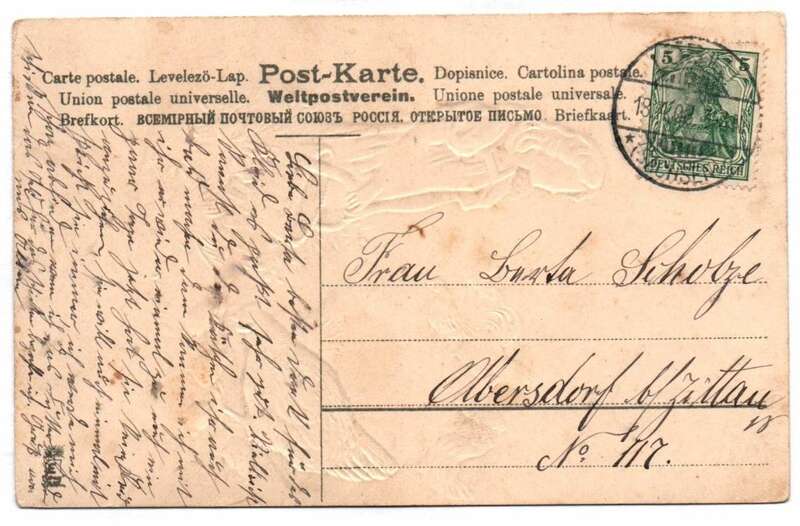 Litho Ak Mädchen füttert Hühner Fröhliche Ostern 1908 leicht geprägt