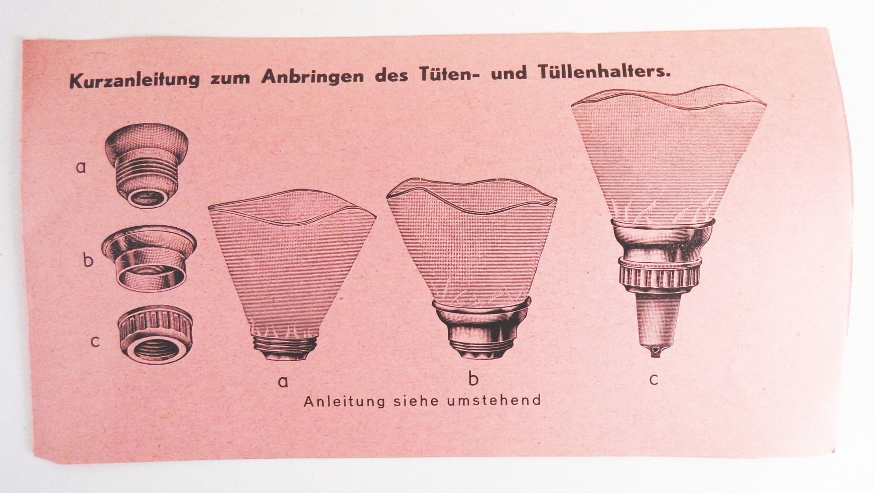 Tüllen Set für Spritzbeutel Zelluloid DRGM 1930er NOS OVP Tüllen Set für Spritzbeutel Zelluloid DRGM 1930er NOS OVP