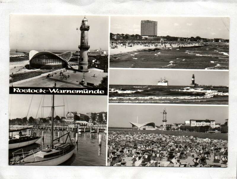 k Rostock Warnemünde Gaststätte Teepott Leuchtturm im Yachthafen DDR