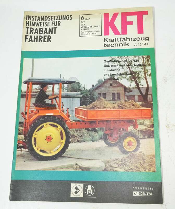 KFT Kraftfahrzeugtechnik Zeitschrift 6  1967 Geräteträger RS09124