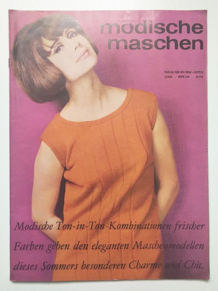 DDR Modezeitschrift Modische Maschen Nr 2 mit Schnittmuster 1965