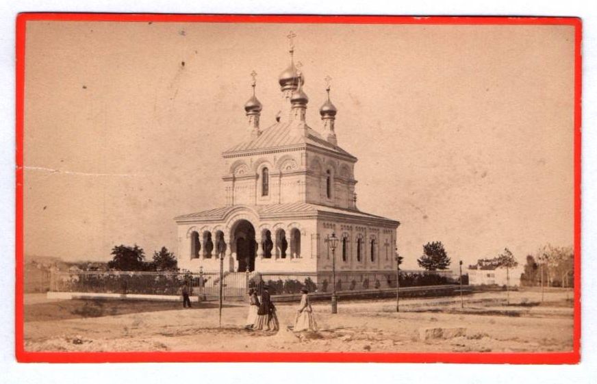 CDV Foto Russische Kirche in Genf Schweiz um 1880 
