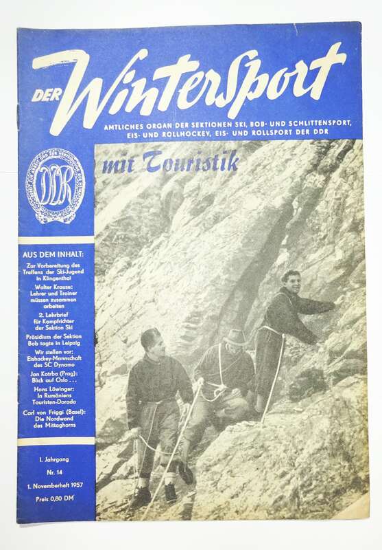Der Wintersport Nr 14 von 1957 Carl von Friggi Treffen Ski Jugend Klingenthal