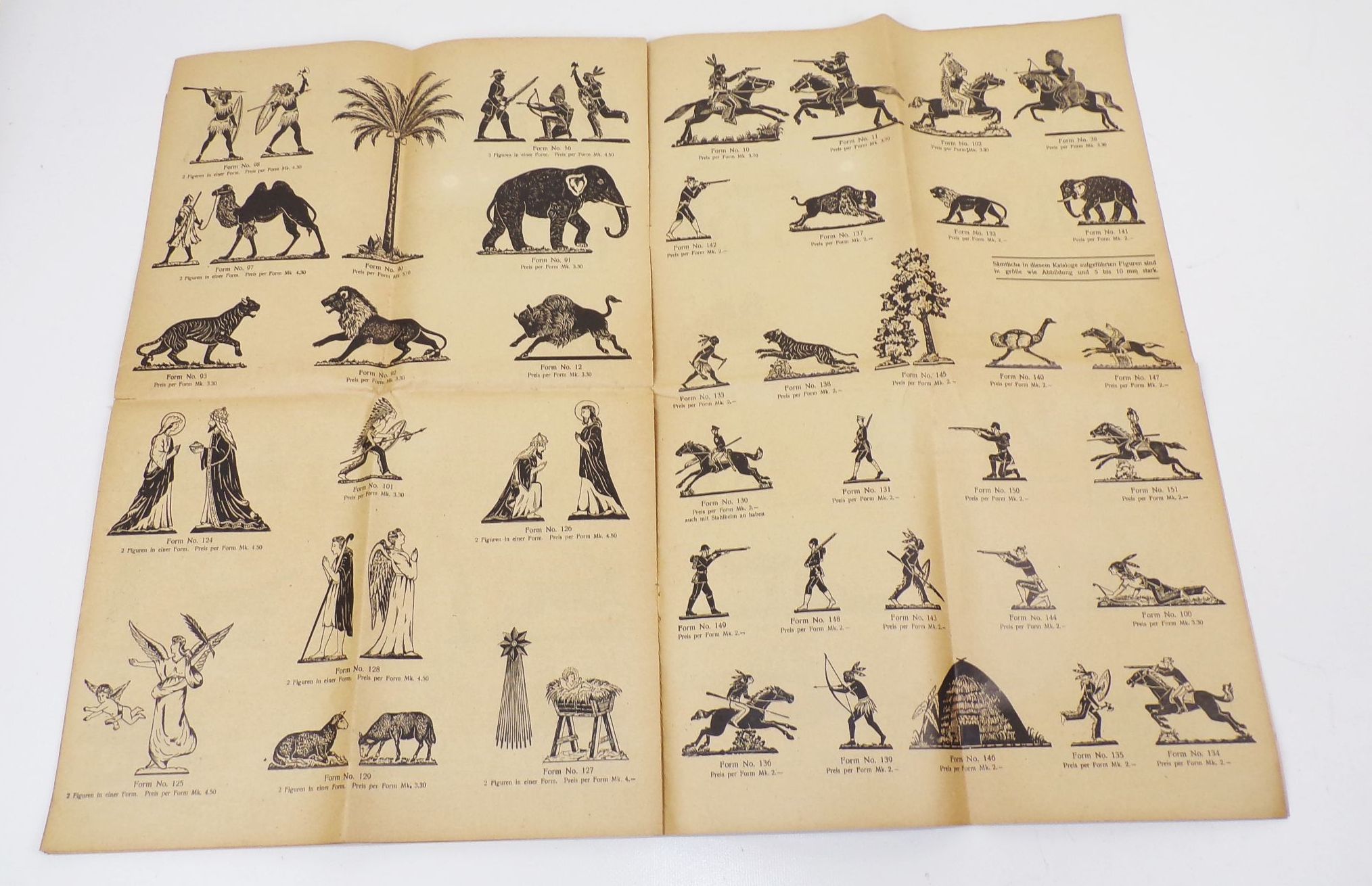 Alter Katalog Zinnfiguren Giessformen Gebrüder Schneider Leipzig 1930er 