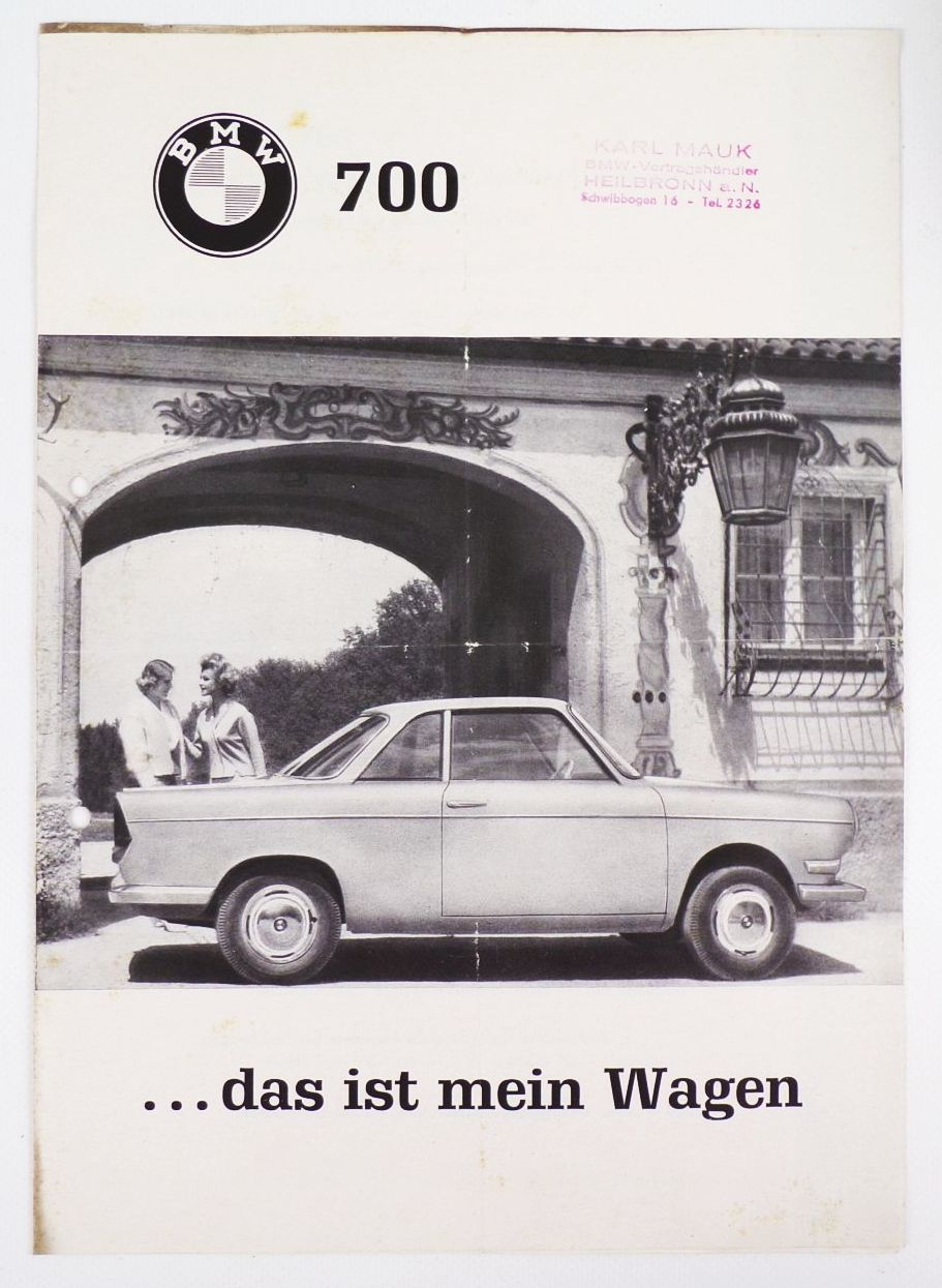 Altes Prospekt BMW 7 das ist mein Wagen 1960 Oldtimer Altes Prospekt BMW 7 das ist mein Wagen 1960 Oldtimer