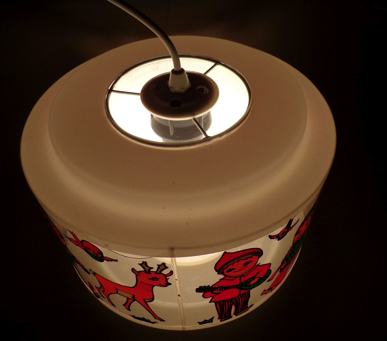 Alte Deckenleuchte Sandmann Kindermotiv E27 Retro Vintage Lampe
