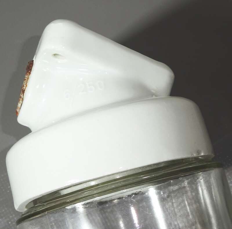 Old Glaskolbenlampe Glas Porzellan Deckenlampe Wandleuchte Industrie 