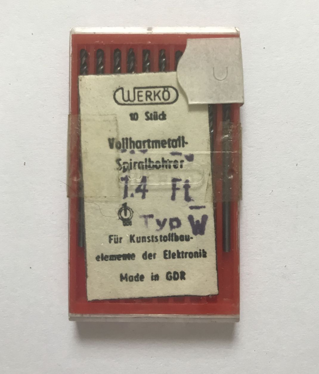 Metallbohrer DDR klein 0,7 mm bis 9,0 mm WERKÖ Spiralbohrer 10er Pack Vollhartmetall