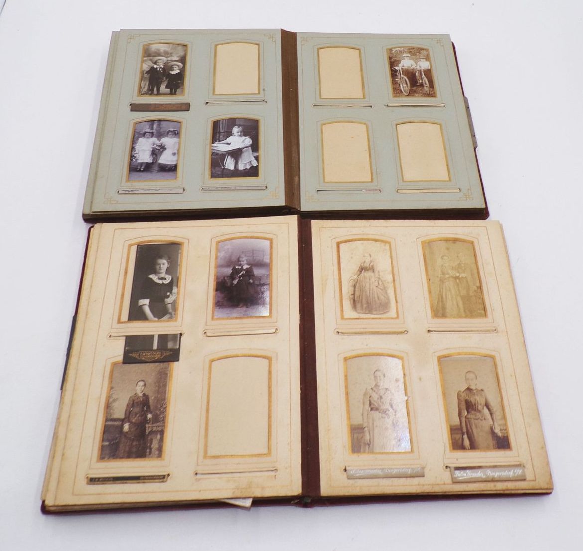 CDV Fotoalben 2 Stück Kabinettsfoto um 1900 CDV Fotoalben 2 Stück Kabinettsfoto um 1900