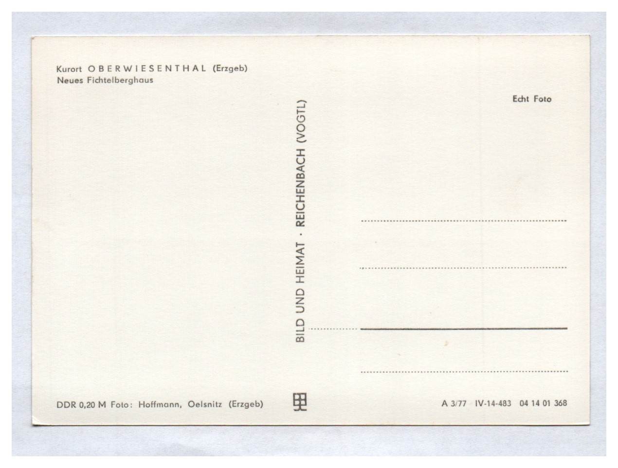 Echtfoto Ak Oberwiesenthal Erzgebirge Neues Fichtelberghaus DDR Echtfoto Ak Oberwiesenthal Erzgebirge Neues Fichtelberghaus DDR