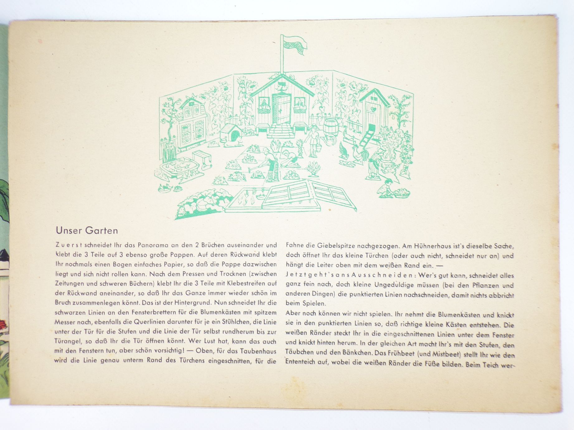 Unser Garten ein Schnitt Schneide Malspiel DDR Dürr und Weber Leipzig Unser Garten ein Schnitt Schneide Malspiel DDR Dürr und Weber Leipzig