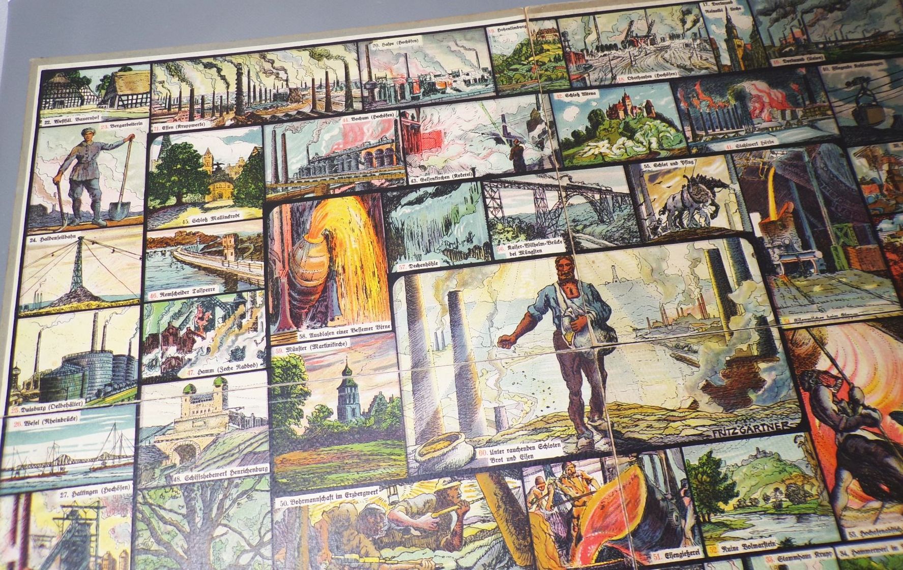 Altes Spielbrett Ruhrgebiet Rhein Jos Scholz Mainz Fritz Gärtner 1910er 1920er