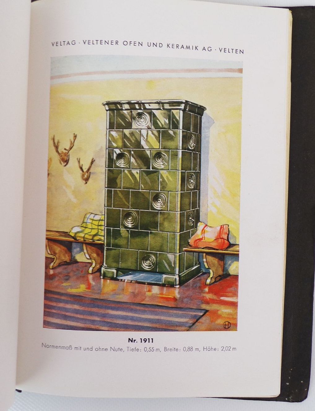 Alter Katalog Veltag Veltener Ofen Keramik AG 1938 Kachelöfen Musterbuch