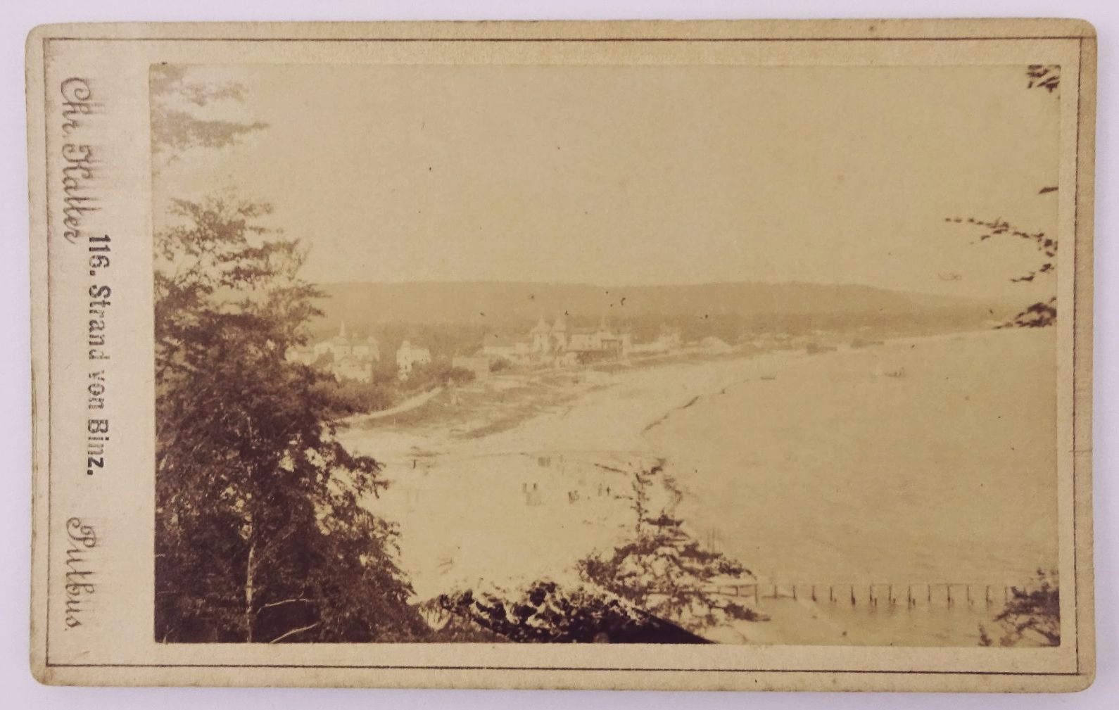 Fotografie Strand von Binz CDV 1895 Katter Putbus