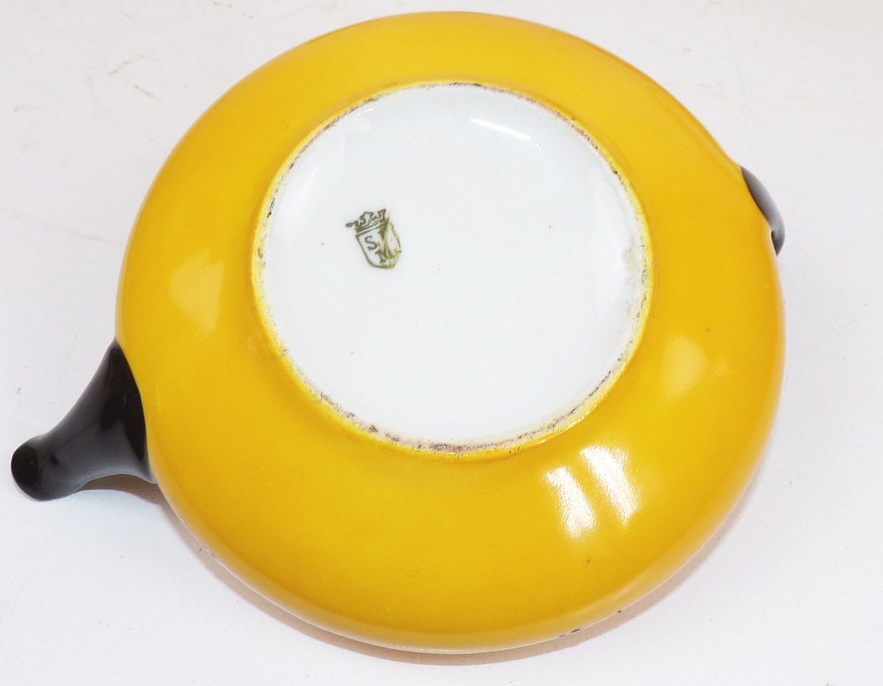 SPM Bavaria Teeservice Art Deco Schwarz Gelb Design Porzellan