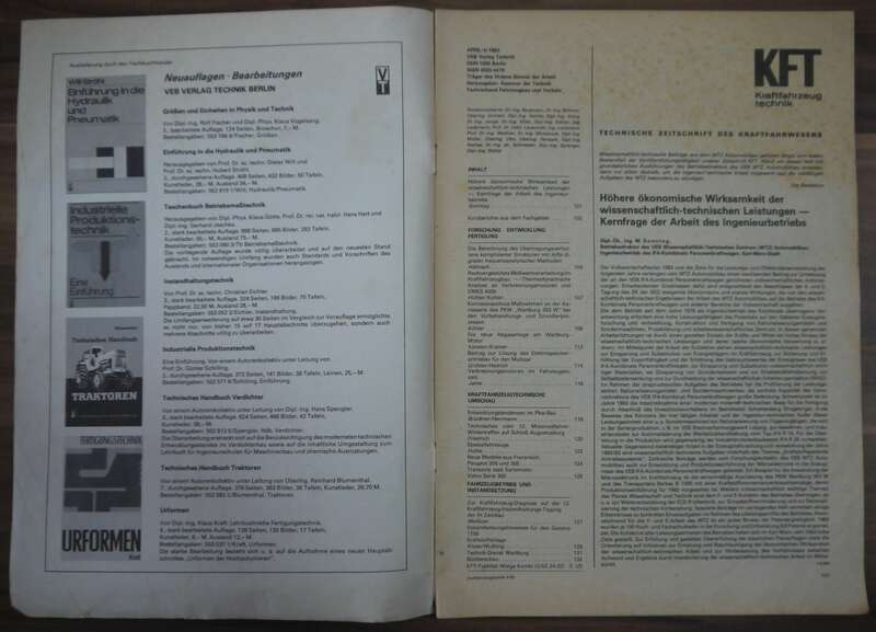 Zeitschrift Informationen zum Wartburg 353 W April 1983 KFT Zastava 1100
