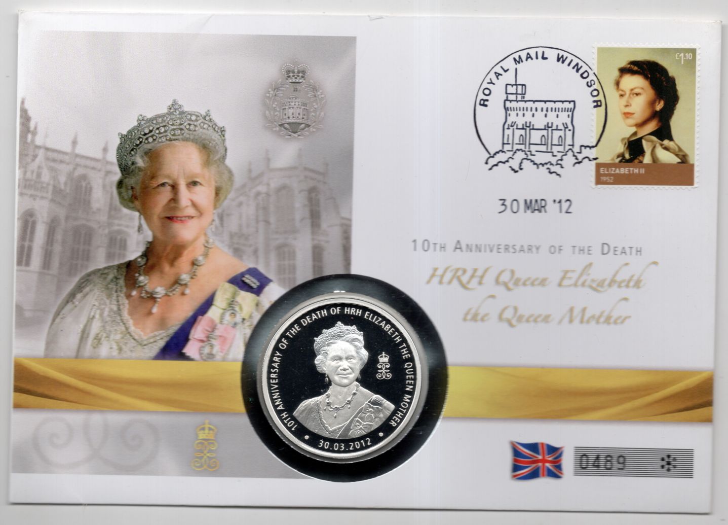 Numisbrief Gedenken HRH Queen Elisabeth the Queen Mother 2012