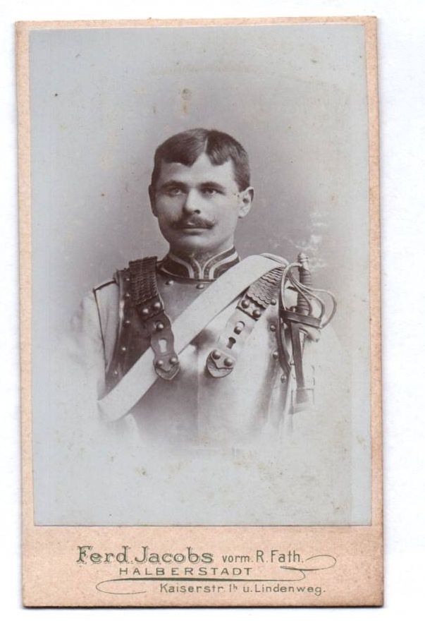 CDV Foto Kürassier Brustpanzer Garde du Korp Halberstadt um 1900 CDV Foto Kürassier Brustpanzer Garde du Korp Halberstadt um 1900